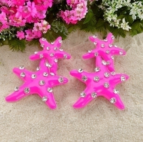 Boston Proper Jewelry - BOSTON PROPER XL RHINESTONE STARFISH EARRINGS